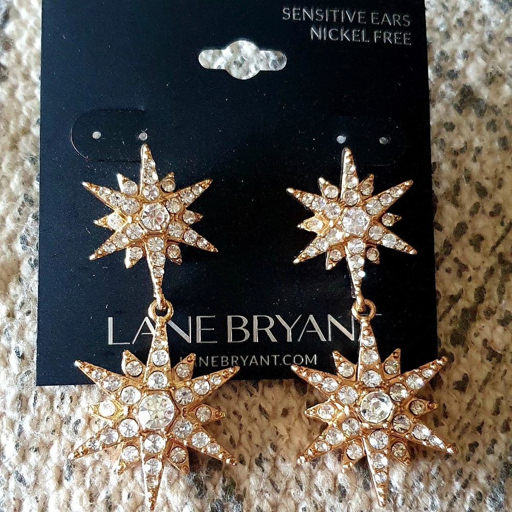 Brand New Lane Bryant Starbust drop earrings